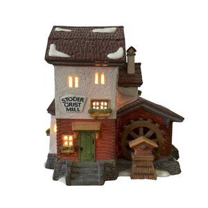 Department 56 Stoder Grist Mill Alpine Village Christmas Lighted 1988 Retired